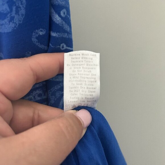 Fresh Produce Maxi Dress Women's Blue Smocked Paisley Print Size Small - Picture 4 of 11